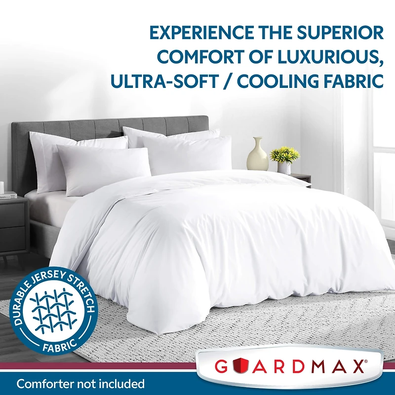 Guardmax Waterproof White Zippered Duvet Cover - King