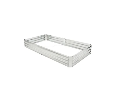 Metal Galvanized Raised Garden Bed with Open-Ended Base