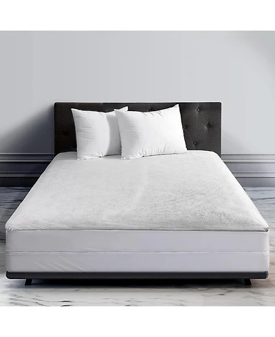 Guardmax Waterproof and Zippered Terry Cotton Mattress Encasement - King Size - White