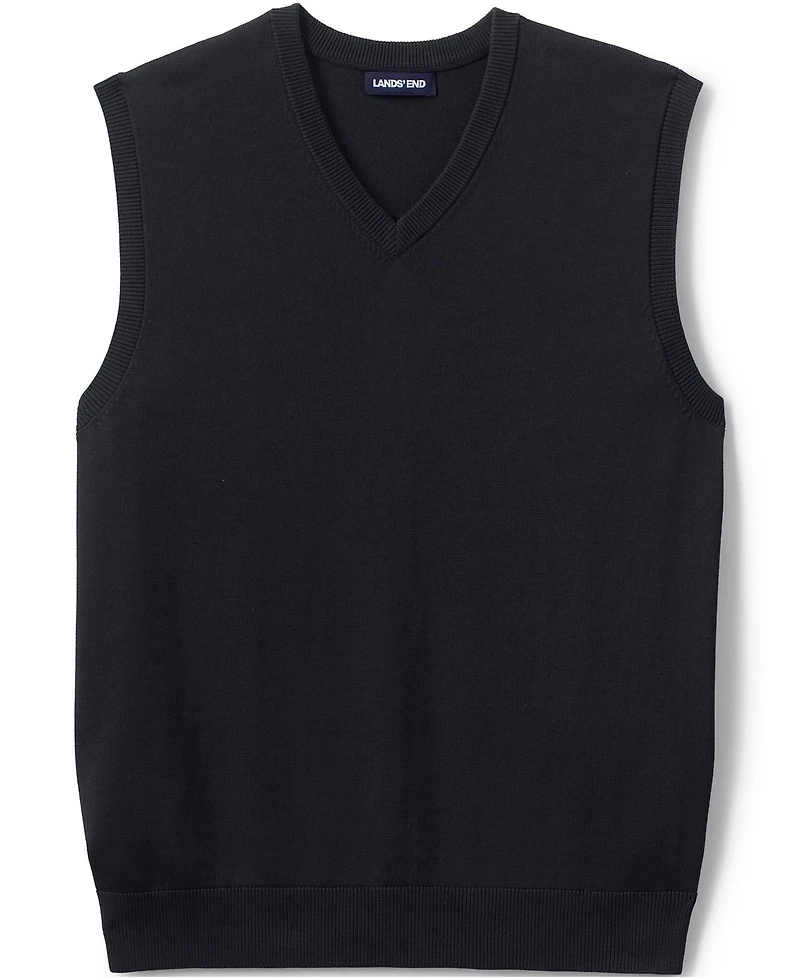 Lands' End Men's Cotton Modal Fine Gauge Sweater Vest