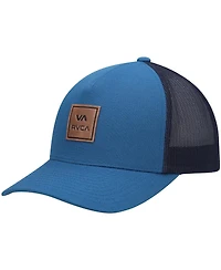 Men's Rvca Blue, Navy All The Way Snapback Trucker Hat