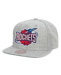 Men's Mitchell & Ness Heather Gray Houston Rockets Hardwood Classics 2.0 Snapback Hat