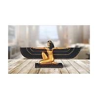 Fc Design 17.5"W Ancient Egyptian Goddess Isis with Open Wings Deity of Life and Magic Black and Gold Statue Home decor Figurine Home Decor Perfect Gi
