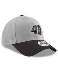 Men's New Era Gray, Black Alex Bowman 9FORTY Snapback Adjustable Hat