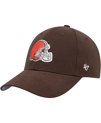 Preschool Boys and Girls '47 Brand Brown Cleveland Browns Team Logo Mvp Adjustable Hat