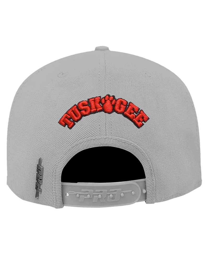 Men's Pro Standard Gray Tuskegee Golden Tigers Evergreen Mascot Snapback Hat