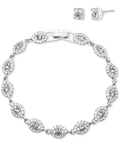 Givenchy 2-Pc. Set Stone & Crystal Link Bracelet Stud Earrings