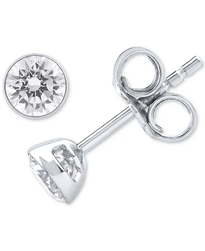 Diamond Prongless Stud Earrings (1/2 ct. t.w.) in 14k White Gold