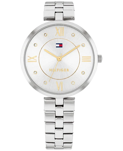 Tommy Hilfiger Women's Quartz Silver-Tone Stainless Steel Watch 34mm