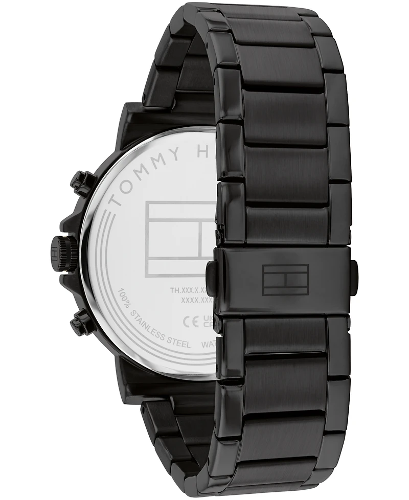 Tommy Hilfiger Men's Multifunction Black Stainless Steel Watch 43mm
