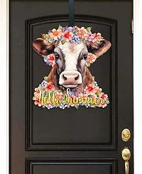 Designocracy Holiday Wood Welcome Sign Hanging Decoration Hello Summer G. DeBrekht