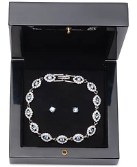 Givenchy 2-Pc. Set Stone & Crystal Link Bracelet & Crystal Stud Earrings