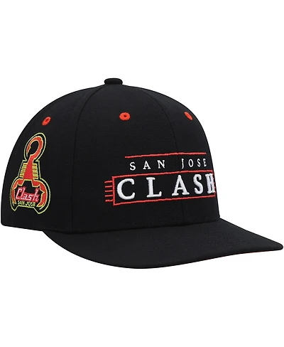 Men's Mitchell & Ness Black San Jose Clash Lofi Pro Snapback Hat