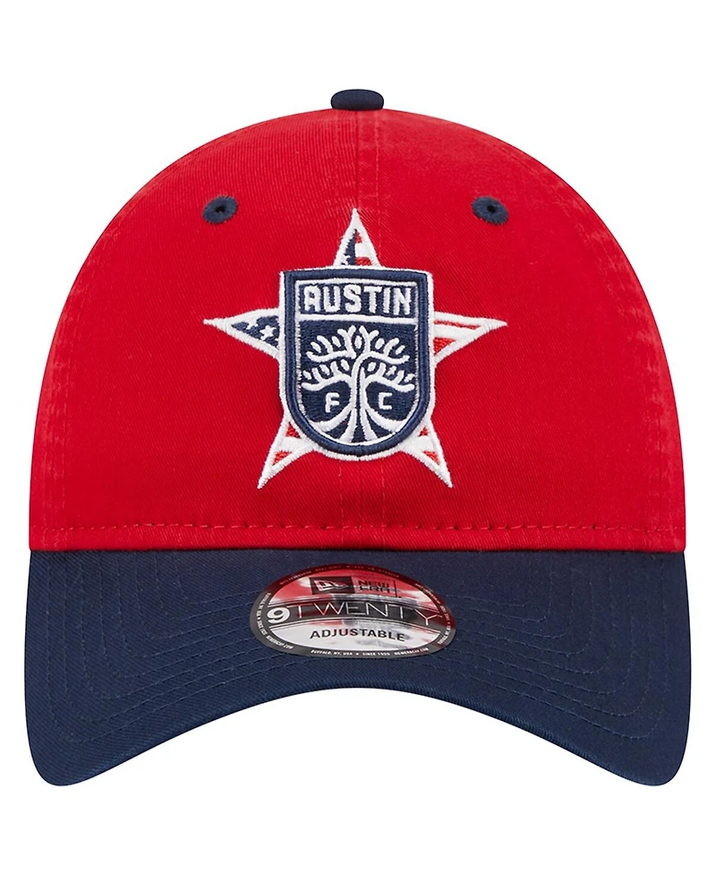 Men's New Era Red Austin Fc Americana 9TWENTY Adjustable Hat