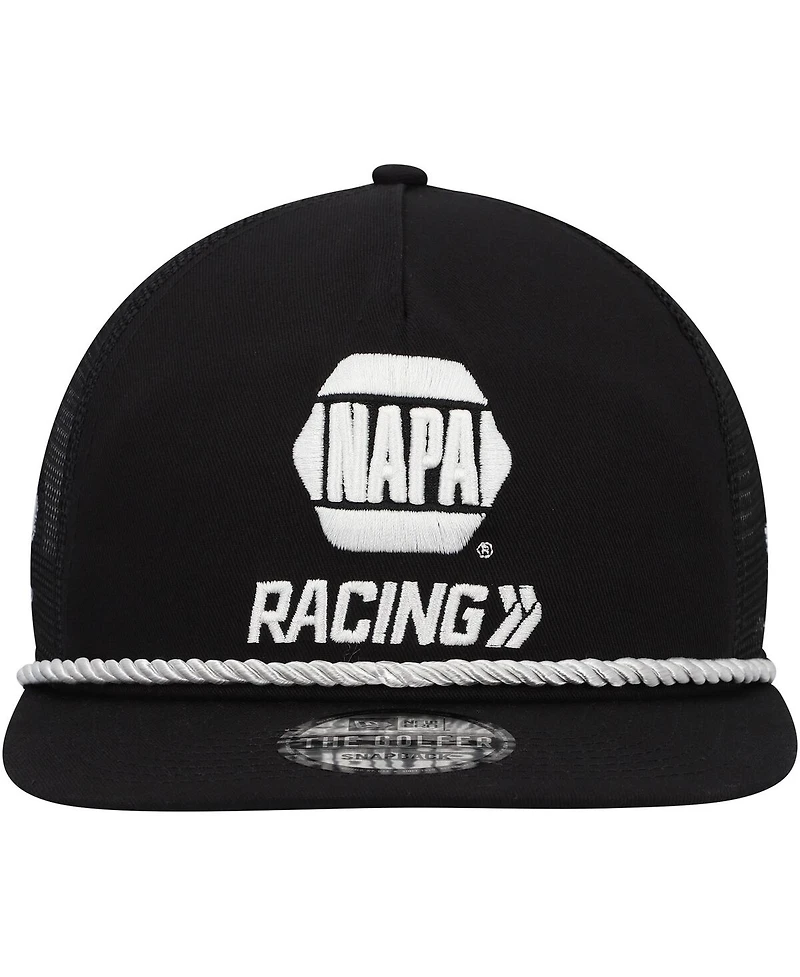 Men's New Era Black Chase Elliott Golfer Trucker Snapback Hat