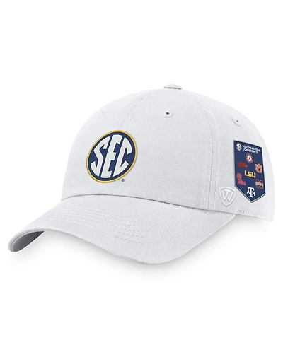 Men's Top of the World White Sec Banner Adjustable Hat