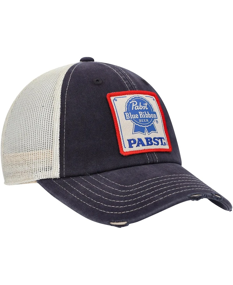 Men's American Needle Navy, Cream Pabst Blue Ribbon Orville Snapback Hat