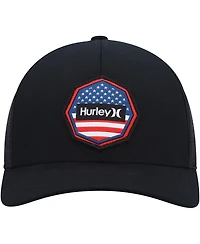 Men's Hurley Black Ultra Destination United States Trucker Snapback Hat