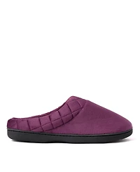 Dearfoams Women's Darcy Velour Clog With Quilted Cuff Slippers