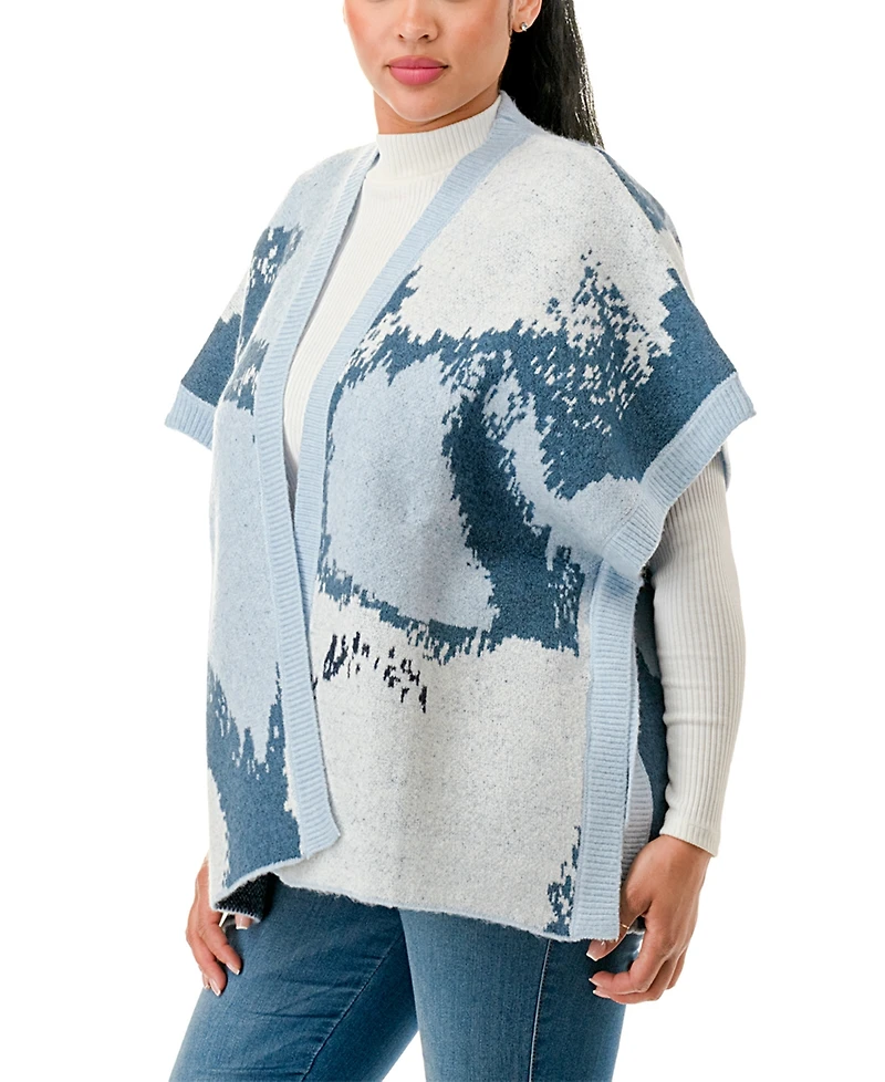 Marcus Adler Abstract Print Knit Topper Scarf