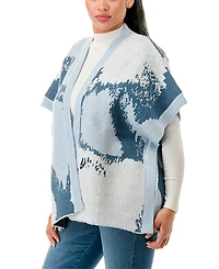 Marcus Adler Abstract Print Knit Topper Scarf