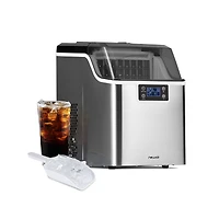 Newair Countertop Portable Clear Ice Cube Maker Machine, 45lbs/24H, in Stainless Steel