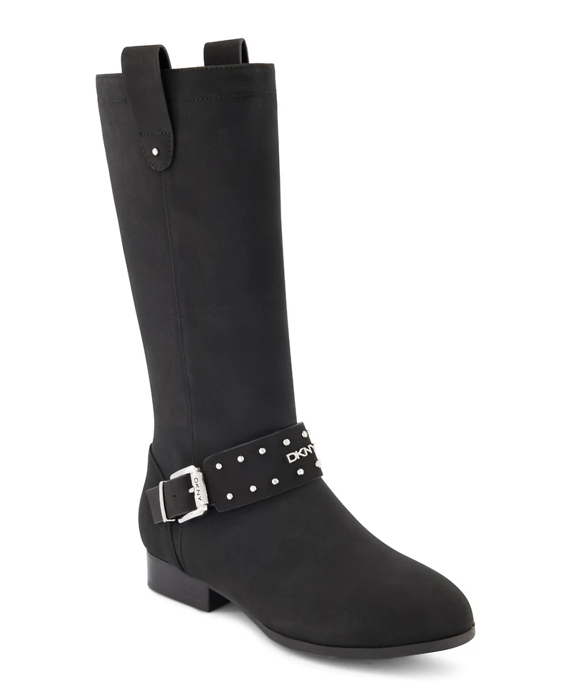 Dkny Little Girls Ellie Studded Strap Tall Riding Boots