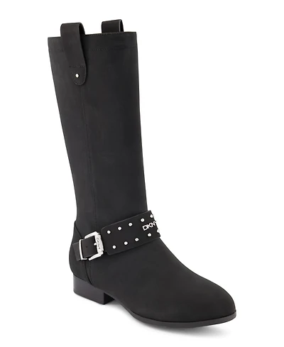 Dkny Little Girls Ellie Studded Strap Tall Riding Boots