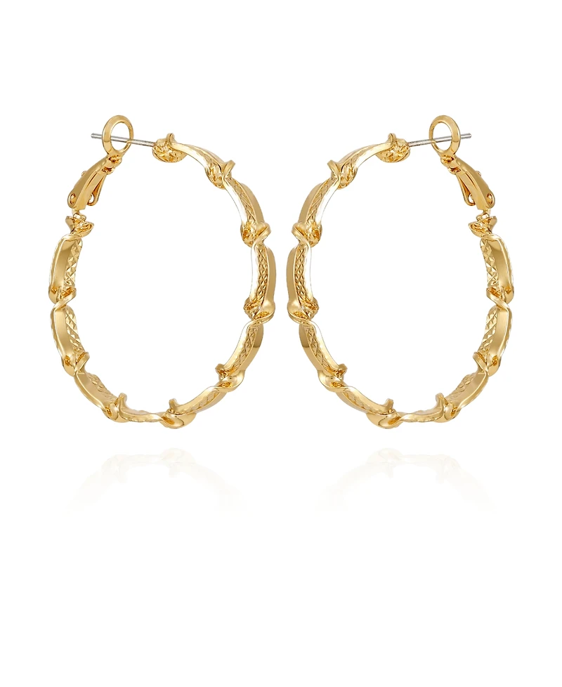 T Tahari Modern Hoop Earrings