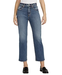 Silver Jeans Co. Women's Highly Desirable High Rise Straight Leg Jeans