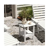 Nassau 2-Tier Adirondack Side Table, All-Weather Hdpe Indoor/Outdoor Accent Table