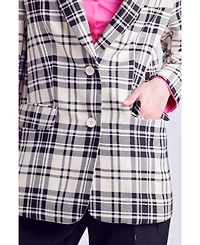 English Factory Women's Statement Plaid Blazer