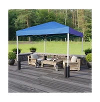 Ukko 10'X10' Weather Resistant, Uv Coated Pop Up Canopy Tent With Sandbags And Wheeled Case