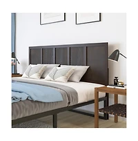 Merrick Lane Grady King Raised Panel Wooden Adjustable Headboard Only