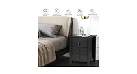 Slickblue Nightstand End Beside Table Drawers Modern Storage Bedroom Furniture