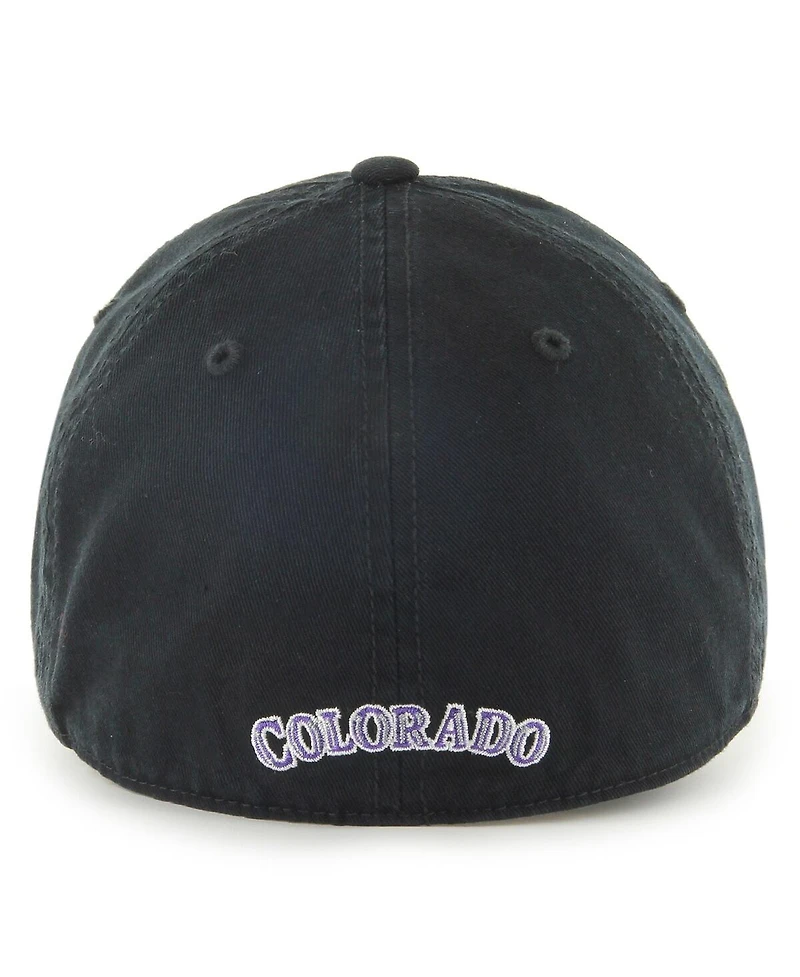Men's '47 Brand Black Colorado Rockies Franchise Logo Fitted Hat