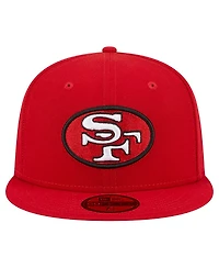 Men's New Era Scarlet San Francisco 49ers Throwback Main 59FIFTY Fitted Hat