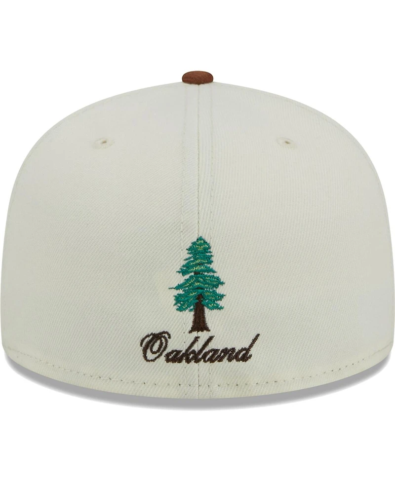 Men's New Era Cream, Burnt Orange Las Vegas Raiders City Icon 59FIFTY Fitted Hat