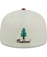 Men's New Era Cream, Burnt Orange Las Vegas Raiders City Icon 59FIFTY Fitted Hat