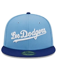 Men's New Era Light Blue Los Angeles Dodgers Cooperstown Collection Retro City 59FIFTY Fitted Hat