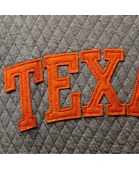 Women's Pressbox Heather Charcoal Texas Longhorns Moose Quilted Pullover Sweatshirt