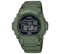 Casio Men's Digital Green Resin Strap Watch 47mm