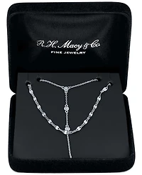 2-Pc. Set Diamond Lariat Adjustable Layered Necklaces (1/10 ct. t.w.) in Sterling Silver