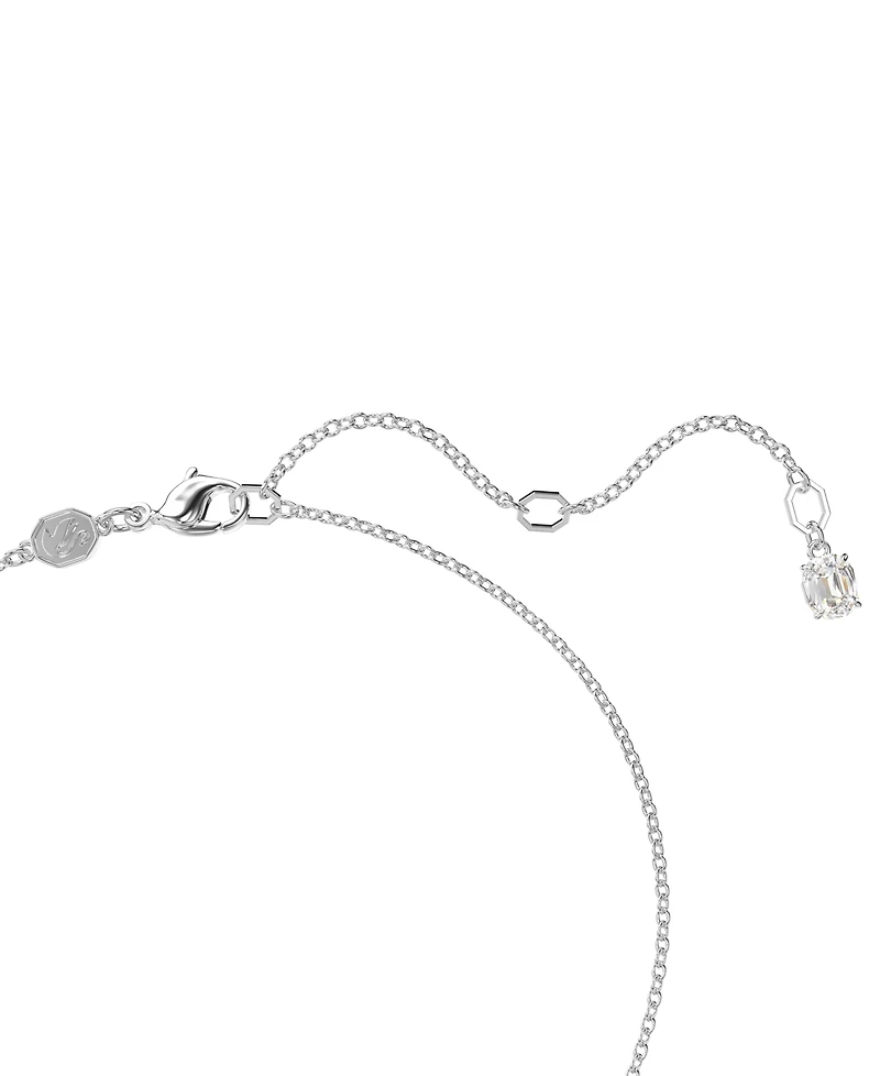 Swarovski Silver-Tone Insigne Crystal Cross Pendant Necklace, 15" + 2-3/4" extender