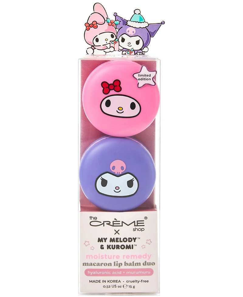 The Creme Shop 2-Pc. My Melody & Kuromi Macaron Lip Balm Set