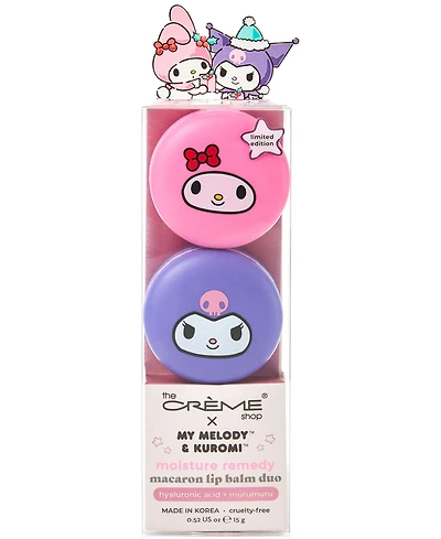 The Creme Shop 2-Pc. My Melody & Kuromi Macaron Lip Balm Set