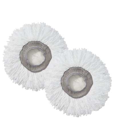 True & Tidy 2-Piece Round Mop Pad Replacement Set for Spray-360 Clean Everywhere Spray Mop Kit