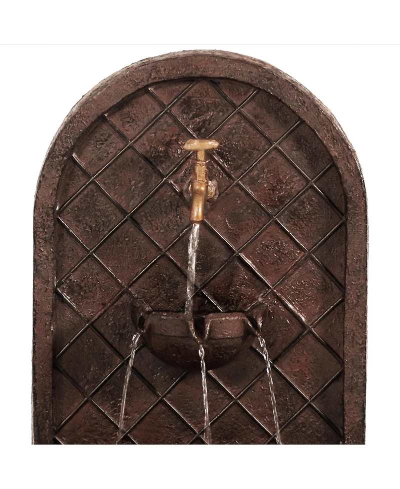 Messina 26-Inch Polystone Outdoor Solar Wall Fountain