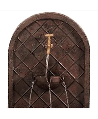 Messina 26-Inch Polystone Outdoor Solar Wall Fountain