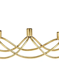 The Novogratz Stainless Steel 5 Candle Candelabra, 18" x 5" x 4"